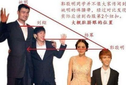 姚明和郭敬明合照搞笑,身高差引发爆笑瞬间！